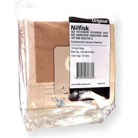 NİLFİSK VP300 ORJİNAL KAĞIT TOZ TORBA 10'LU PAKET